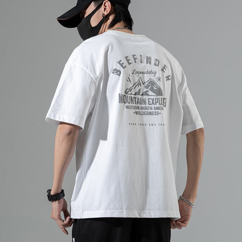 Short-Sleeved T-Shirt Men'S Half-Sleeved Summer Loose Large Size Men'S T-Shirt Men'S Pure Cotton Fatty Plus Size Men'S Summer - Image 4