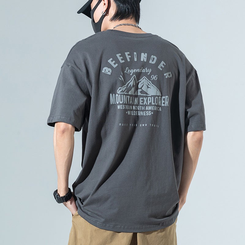 Short-Sleeved T-Shirt Men'S Half-Sleeved Summer Loose Large Size Men'S T-Shirt Men'S Pure Cotton Fatty Plus Size Men'S Summer - Image 2