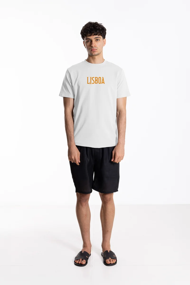 SHAPES COTTON BLEND SLIM PRINTED T-SHIRT