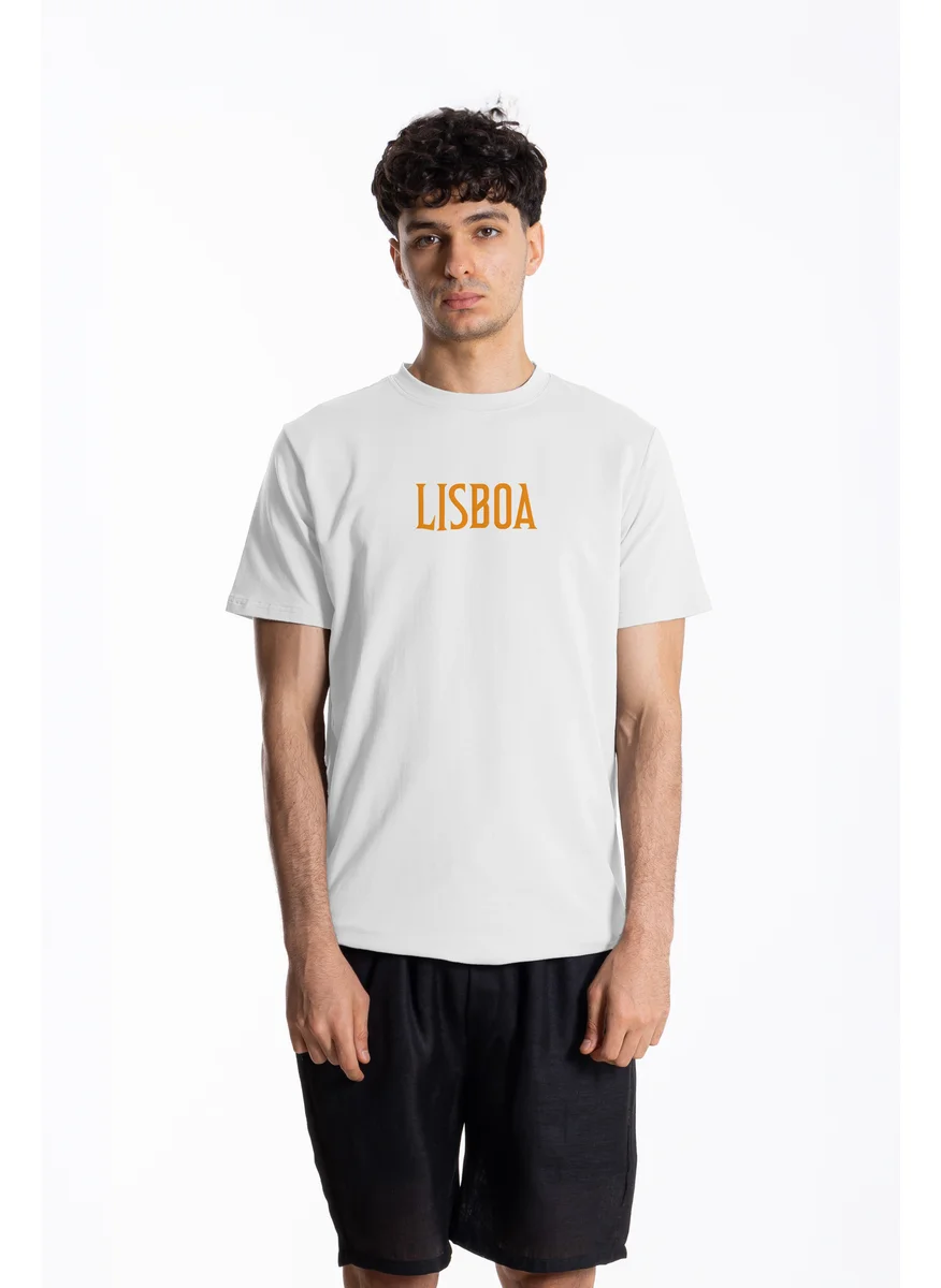 شايبس COTTON BLEND SLIM PRINTED T-SHIRT