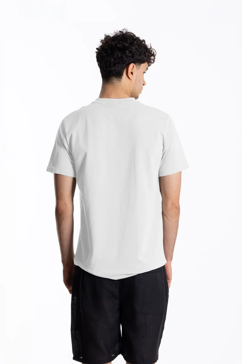 SHAPES COTTON BLEND SLIM PRINTED T-SHIRT