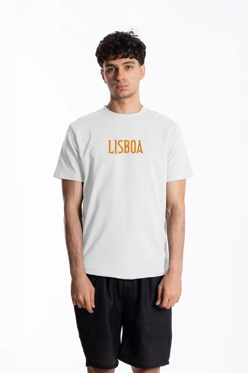 SHAPES COTTON BLEND SLIM PRINTED T-SHIRT