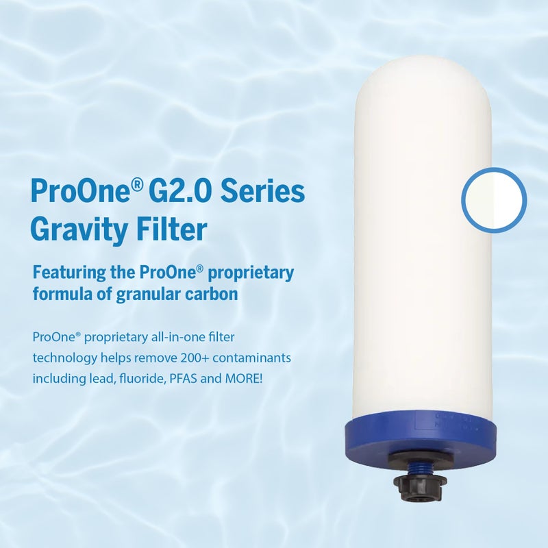 برو واحد مجموعة بديلة من مرشح الجاذبية ProOne G-Series مقاس 9 بوصات - 3 عبوات - متوافقة مع أنظمة تنقية المياه ProOne & Berkey Gravity - معتمدة من NSF-42 - Image 3