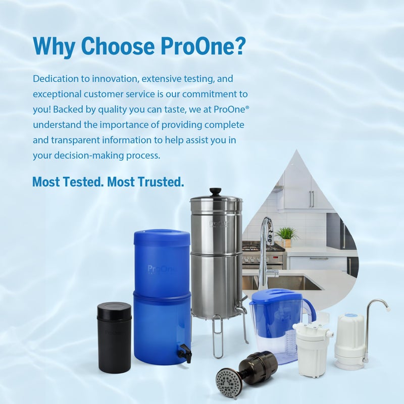 برو واحد مجموعة بديلة من مرشح الجاذبية ProOne G-Series مقاس 9 بوصات - 3 عبوات - متوافقة مع أنظمة تنقية المياه ProOne & Berkey Gravity - معتمدة من NSF-42 - Image 5