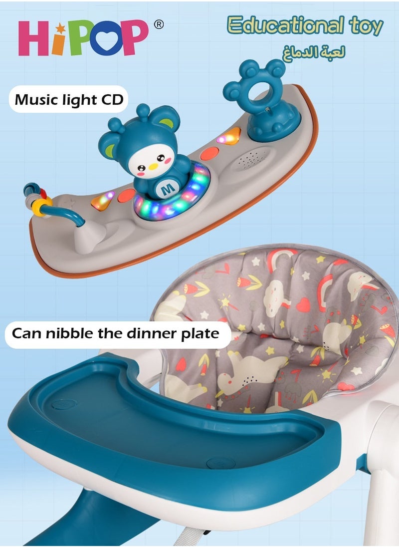 HIPOP - Baby Gym 3 in 1,Adjustable Height and Detachable Parent Push Handle,Featuring Comfort Toys and Entertaining Music,Anti Rollover Walker - Image 1
