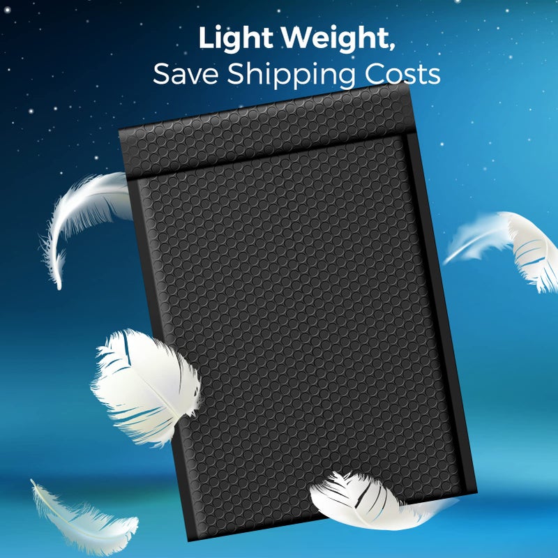 Fuxury Bubble Mailers 10.5x16 Inch 40 Pack Self Seal Padded Envelopes Waterproof Mailing Envelopes Bubble Padded Cushioning Padded Mailers Bubble Bags for Packaging Small Business Large #5 Black - Image 5