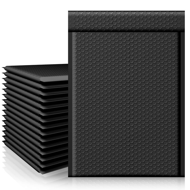 Fuxury Bubble Mailers 10.5x16 Inch 40 Pack Self Seal Padded Envelopes Waterproof Mailing Envelopes Bubble Padded Cushioning Padded Mailers Bubble Bags for Packaging Small Business Large #5 Black - Image 1