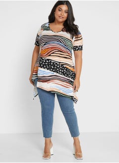 Striped Asymmetrical Hem Top - pzsku/ZC9619807EC36652F1A60Z/45/_/1698932140/16820474-204f-47c9-ba84-d2023fc628be