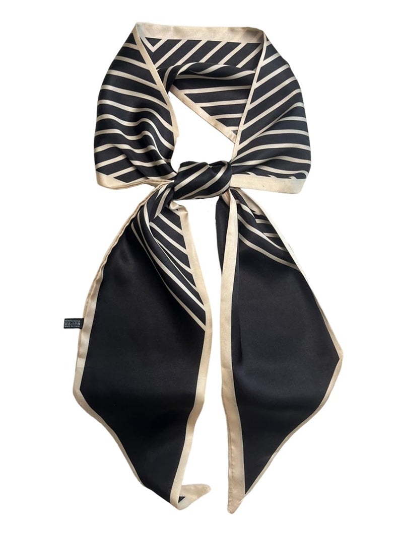 Julunar Hair Scarf for Women Silky Long Neck Head Scarves Purse Bag Scarfs for Handbag Satin Headscarf - Image 1
