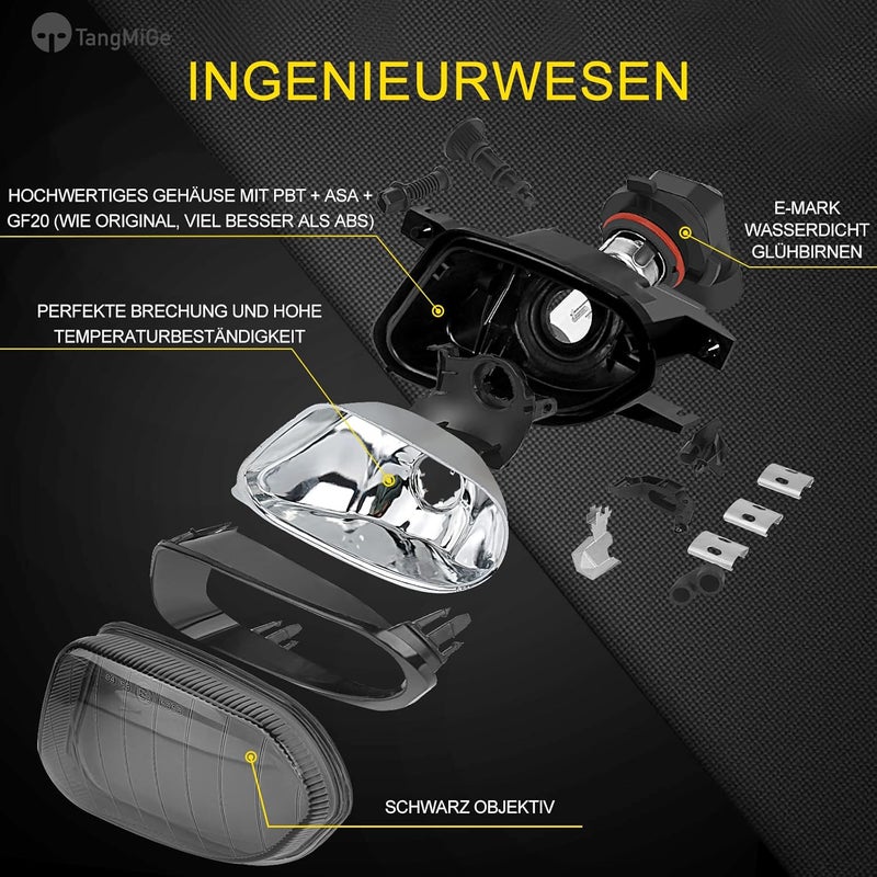 TangMiGe Fog Lights for Mercedes Benz E-Class (2003-2009) - Smoke Lens, 1 Pair - Image 5
