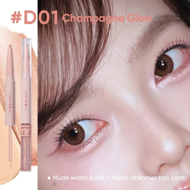 Judydoll Judydoll Aegyo-Sal Double-Ended Highlighter D01 Champagne Glow