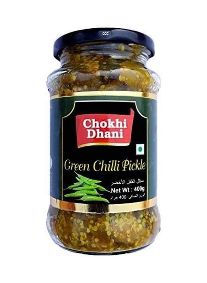 Chokhi Dhani Stuffed Green Chilli Pickle 400 gm - Image 1