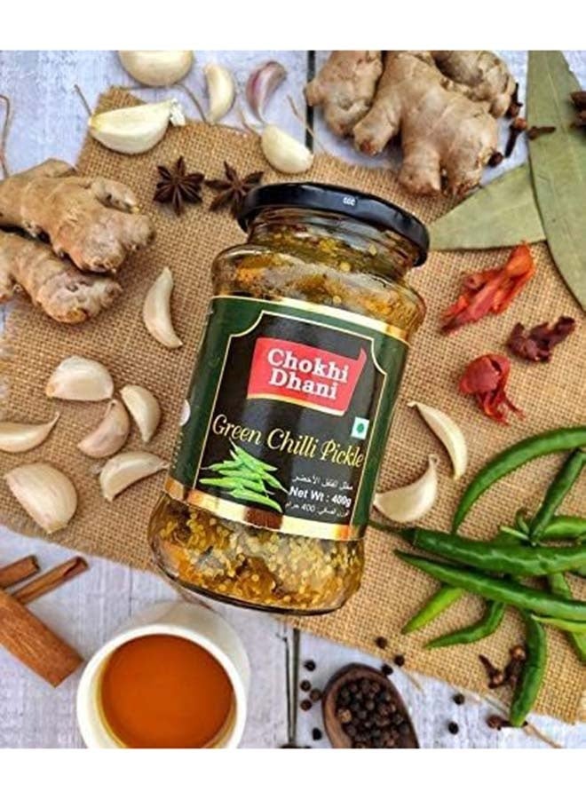 Chokhi Dhani Stuffed Green Chilli Pickle 400 gm - Image 2