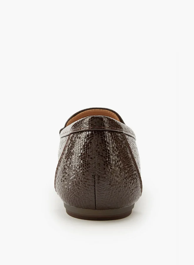 Flora Bella By Shoexpress Textured Slip-On Moccasins
