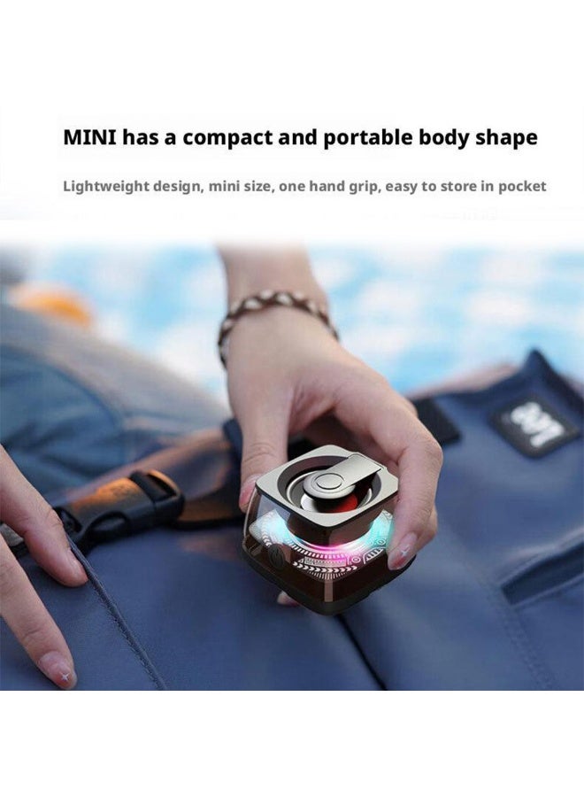 Arabest Mini Portable Magnetic Bluetooth Wireless Desktop Speaker RGB Light Ambient - Image 3
