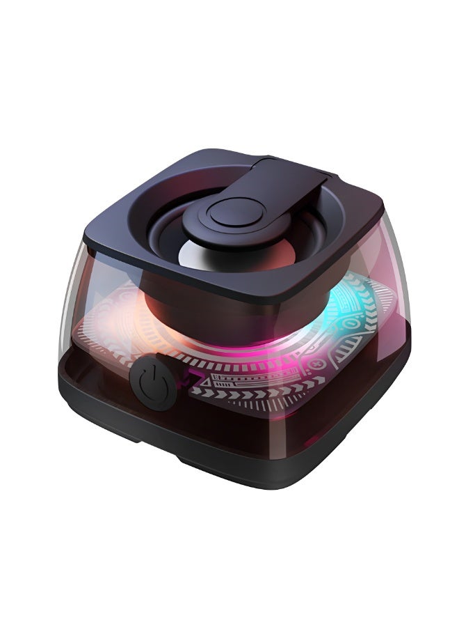 Arabest Mini Portable Magnetic Bluetooth Wireless Desktop Speaker RGB Light Ambient - Image 1