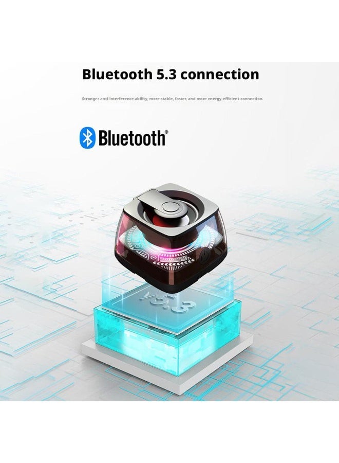 Arabest Mini Portable Magnetic Bluetooth Wireless Desktop Speaker RGB Light Ambient - Image 2