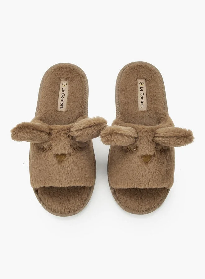 Le Confort Women Ear Applique Bedroom Slippers