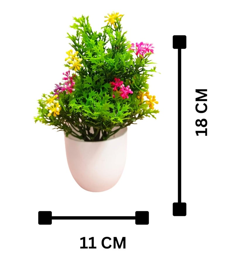 Dekorly Artificial Potted Plants, 8 Pack Artificial Plastic Eucalyptus Plants Small Indoor Potted Houseplants, Small Faux Plants for Home Decor Bathroom Office Farmhouse (Multi-G) - Image 2
