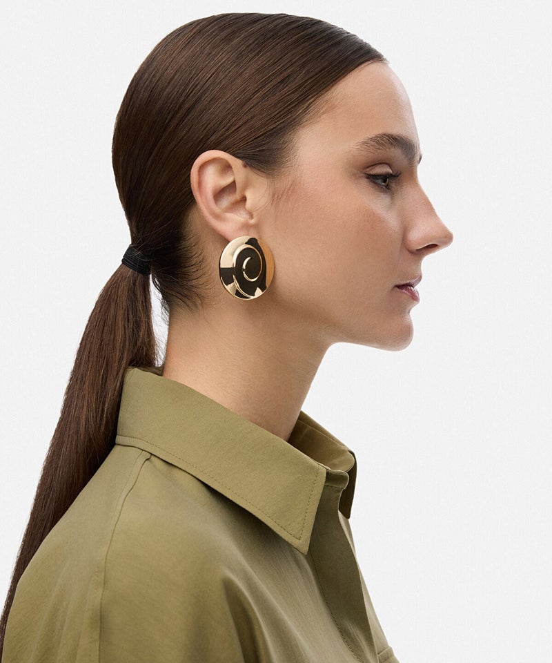 Ipekyol Metal Plate Earrings - Image 2