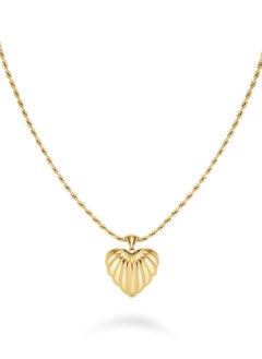 RoseField Rosefield Ridged Heart Pendant Necklace - JNHPG-J1007  - Image 1