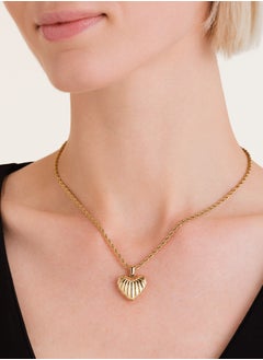 RoseField Rosefield Ridged Heart Pendant Necklace - JNHPG-J1007  - Image 5