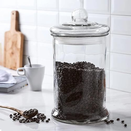 UMAI Glass Jar for Kitchen Storage | Glass Containers With Lid | Kitchen Storage Container with wide Mouth | Food Storage Container for Kitchen | Transparent | 5 Litre - Image 1