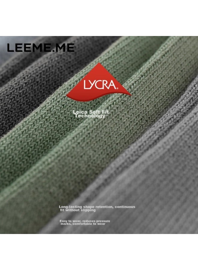 Leeme.me Li Mi Men's Socks, Spring And Summer Breathable Short Socks, Anti-slip Heel Boat Socks, Couples' Men's Socks, 5 Pairs - Image 2