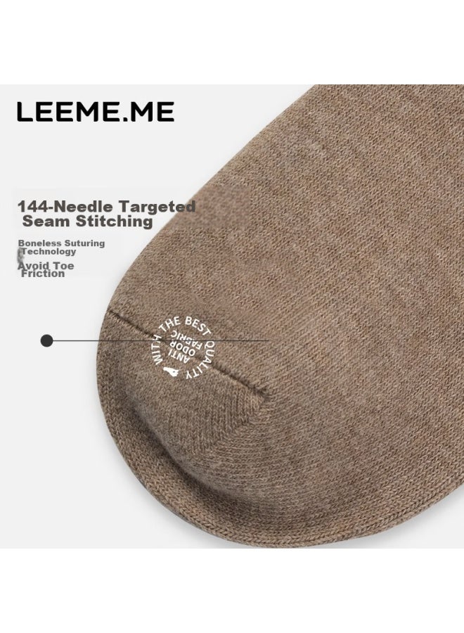 Leeme.me Li Mi Men's Socks, Spring And Summer Breathable Short Socks, Anti-slip Heel Boat Socks, Couples' Men's Socks, 5 Pairs - Image 3