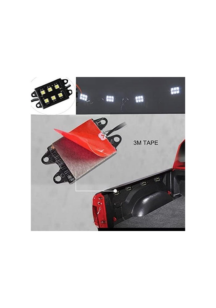 NBWDY 8Pcs Super Bright White Truck Bed Light Kit with 48 LEDs - Image 4