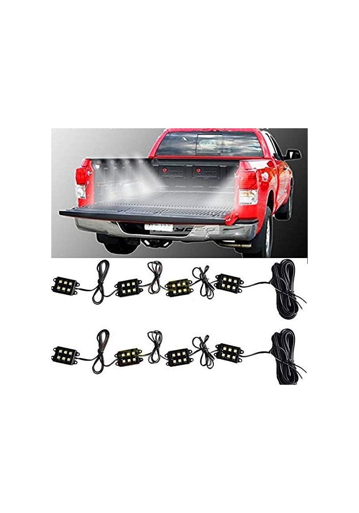 NBWDY 8Pcs Super Bright White Truck Bed Light Kit with 48 LEDs - Image 1