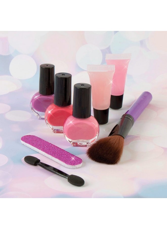 Make It Real Make It Real: Glam Makeup Set - 10 Piece Travel Hard Case, Tweens & Girls, All-in-One Cosmetic & Beauty Kit, Includes Instrumental Dream Guide for Inspiration, Nails-Lips-Face, Kids Ages 8+  - Image 5