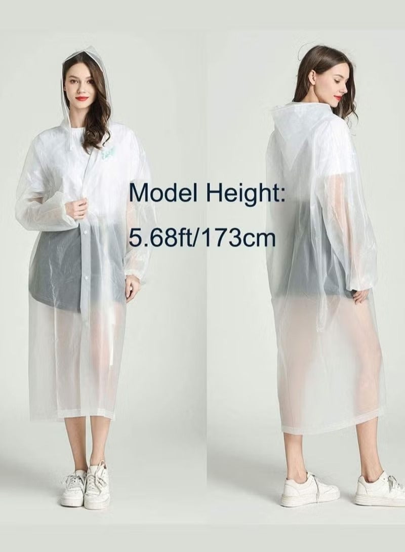 Generic Rain Poncho Adults 1 Pack Women or Men Reusable Raincoat Jacket For Family Fishing Travel Emergency no PVC with Hood and Elastic Sleeving  - Image 4