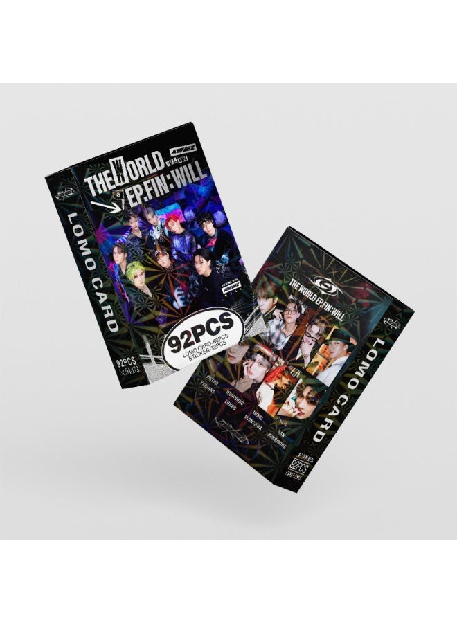 NIBEMINENT 92 Pcs Kpop ATEEZ THE WORLD EP.F Lomo Cards Card For Fans Collection Gifts - Image 2
