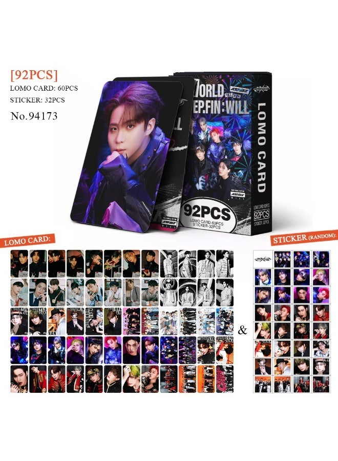 NIBEMINENT 92 Pcs Kpop ATEEZ THE WORLD EP.F Lomo Cards Card For Fans Collection Gifts - Image 1
