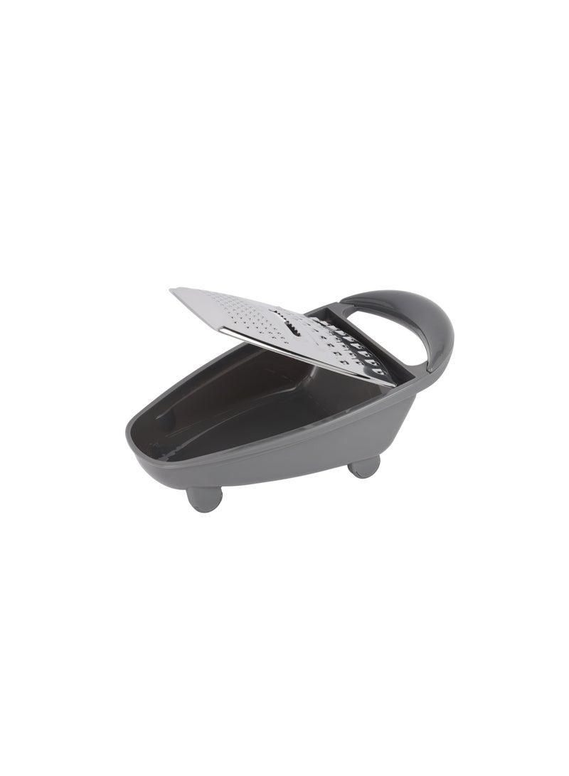 Royalford Stainless Steel 3-in-1 Grater- RF12349/ with Collecting Container, TPR handle, Light-Weight and Compact Design/ Multiple Grating Style, Suitable for any Kind of Grating Fruits Silver - Image 4