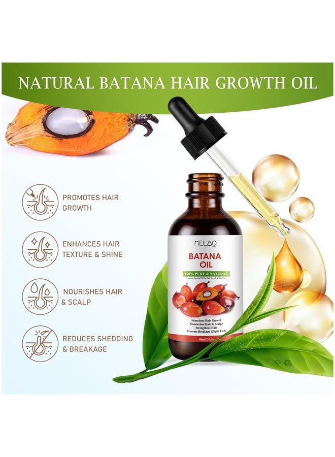 ميلاو زيت باتانا العضوي الخام لنمو الشعر والعناية بالبشرة، يمنع التكسر والتقصف، يرطب الشعر وفروة الرأس، لجميع أنواع الشعر - Image 5