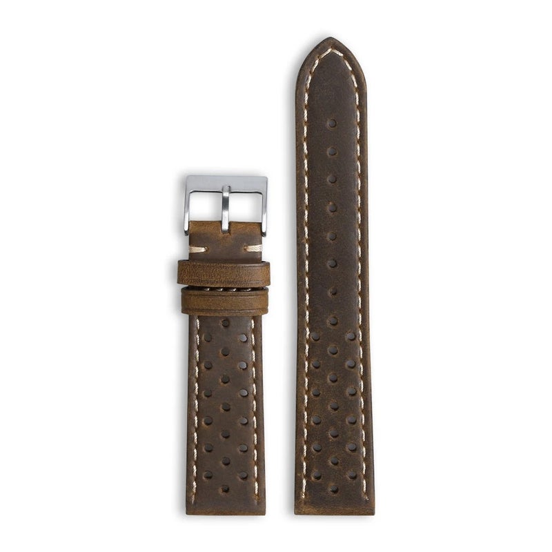 Bluejw Genuine Leather Watch Straps for Men – Replaceable Vintage Replacement Watchbands with Stainless Steel Buckle, Easy to Replace the Watch Strap - Image 2