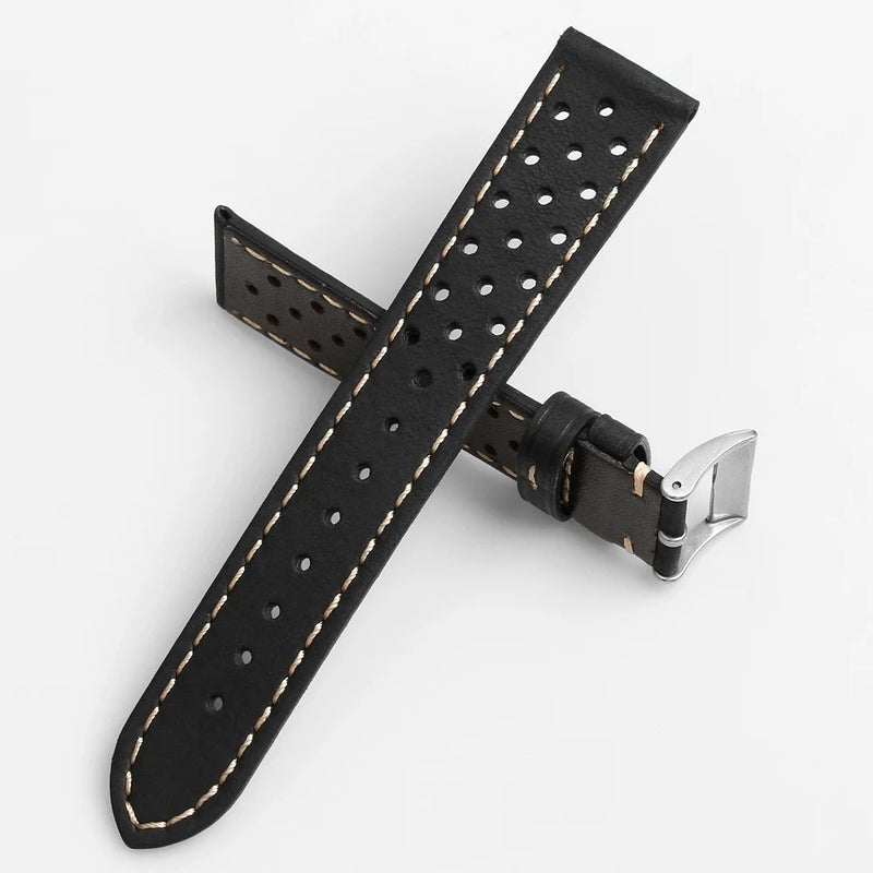 Bluejw Genuine Leather Watch Straps for Men – Replaceable Vintage Replacement Watchbands with Stainless Steel Buckle, Easy to Replace the Watch Strap - Image 4