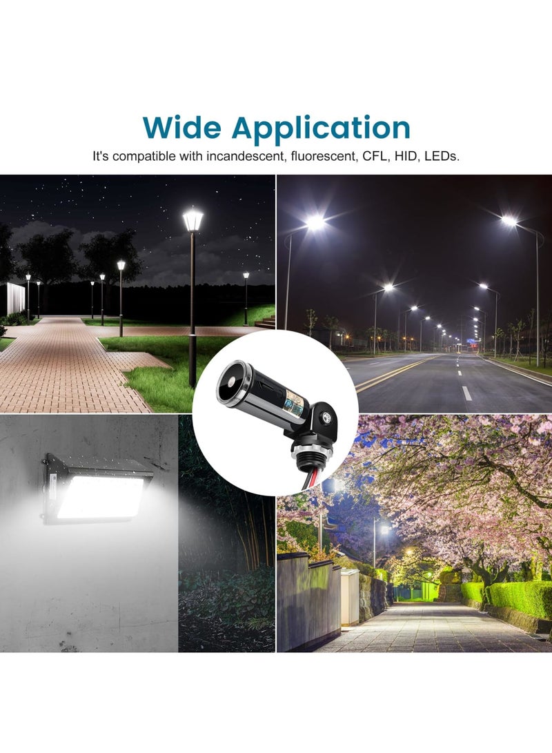 Outdoor Photocell Sensor, Dusk to Dawn/Day Night Sensor, Swivel Mount Conduit Lighting Control, Photoelectric Switch, 110V/120V/220V/240V Input, UL Listed, IP65 Waterproof, Photocell for Outdoor Light - Image 5