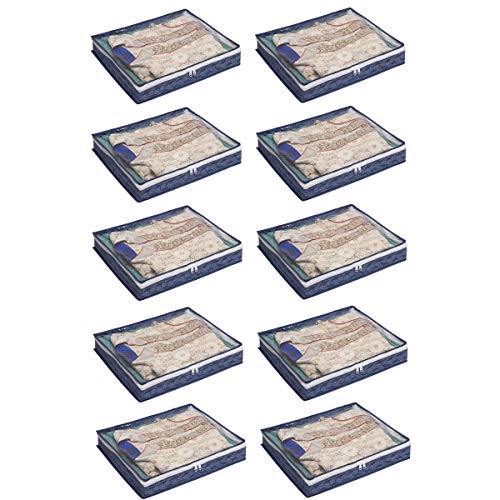 Homestrap Single Saree/Suits Cover with 3 Inch Height (Navy Blue | Pack of 10)(Shark Tank Product, Non-Woven) - Image 1