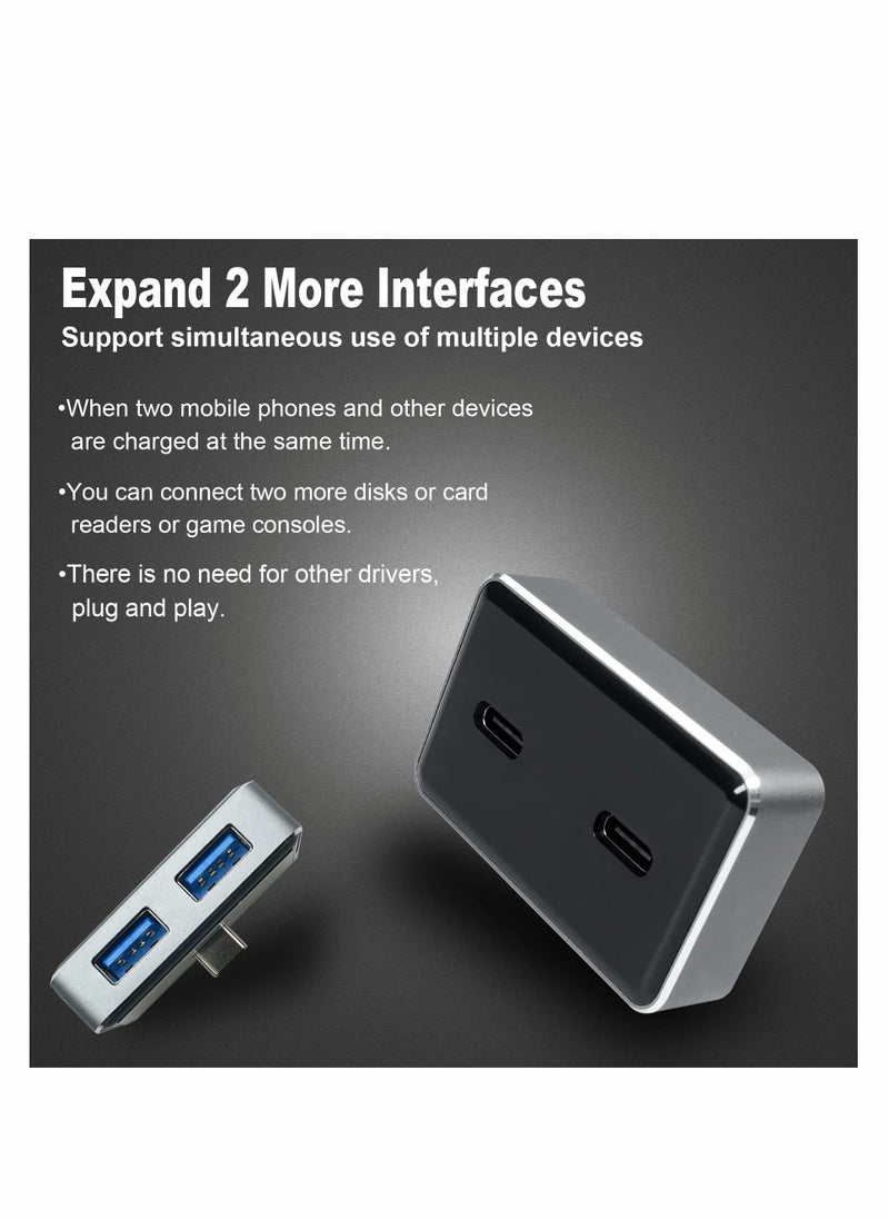 Y&D Compatible with Tesla Model 3/Y Usb Hub, 4 in 1 Ports Docking Station, Center Console Charger Adapter PD Fast USB Spiliter Fit for 3 Y Accessories  - Image 4