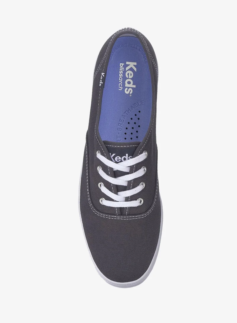 Keds grey Keds Women's Champion Originals Lace Up Canvas Casual Sneaker Grey for Women | Best Price UAE