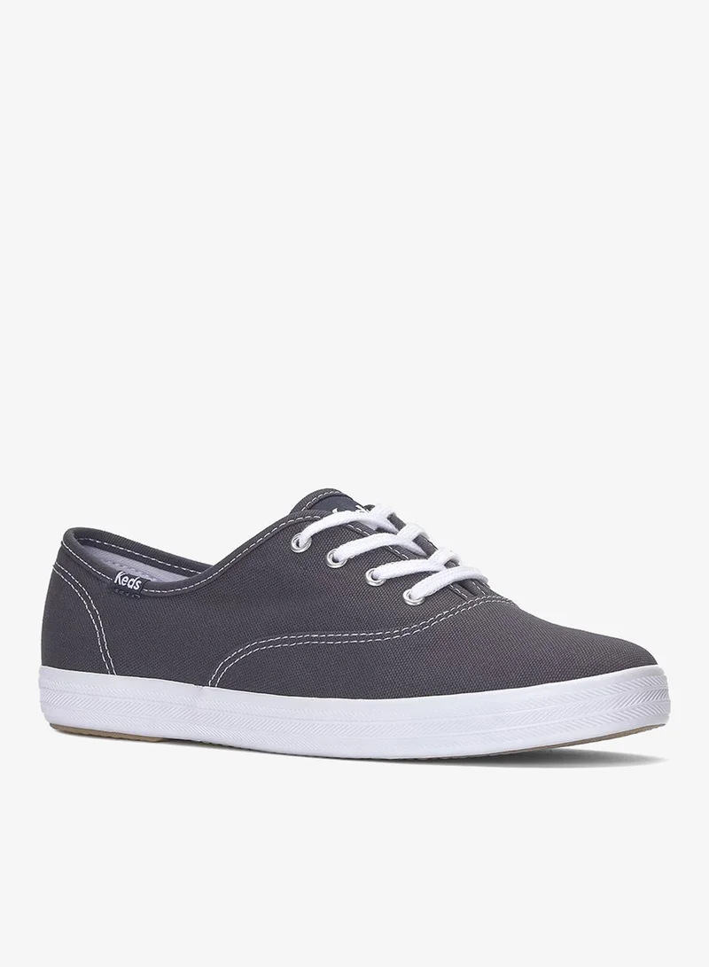 Keds grey Keds Women's Champion Originals Lace Up Canvas Casual Sneaker Grey for Women | Best Price UAE