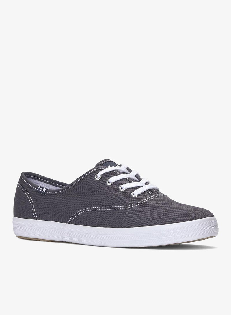 Keds Women's Champion Originals Lace Up Canvas Casual Sneaker Grey - Image 3