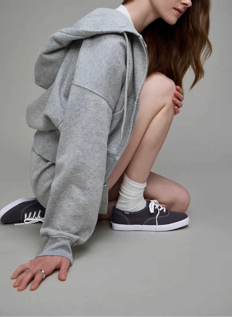 Keds grey Keds Women's Champion Originals Lace Up Canvas Casual Sneaker Grey for Women | Best Price UAE