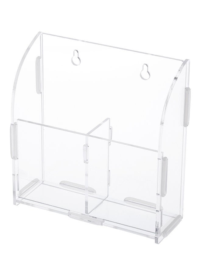 NIBEMINENT Remote Control Mobile Phone Holder Storage Box Rack Clear 0.261kg