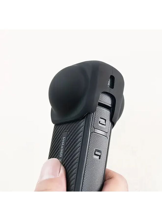 Black Universal Lens Case For Insta360 X5 X4 Shock Resistant Silicone Cover - Image 3