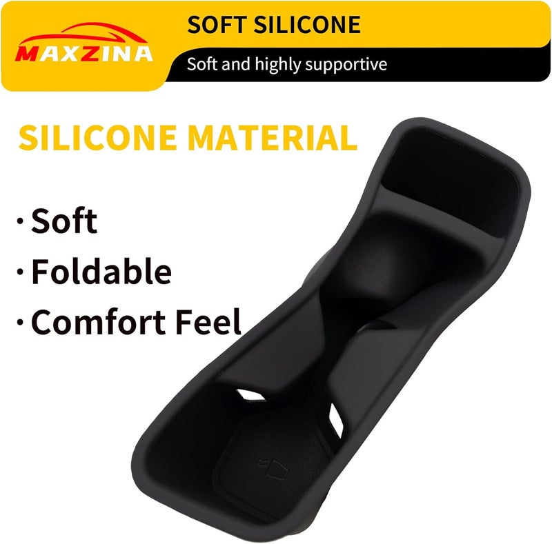 Maxzina Cup Holder Insert for 2020-2024 Kia Telluride - Silicone Black Bottle Holder - Image 4