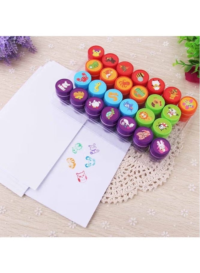 طوابع حيوانات ذاتية الحبر مكونة من 26 قطعة للأطفال، ألعاب طوابع قابلة للغسل للأطفال، هدايا حفلات، جوائز مدرسية، هدايا عيد ميلاد وأدوات تعليمية - Image 4